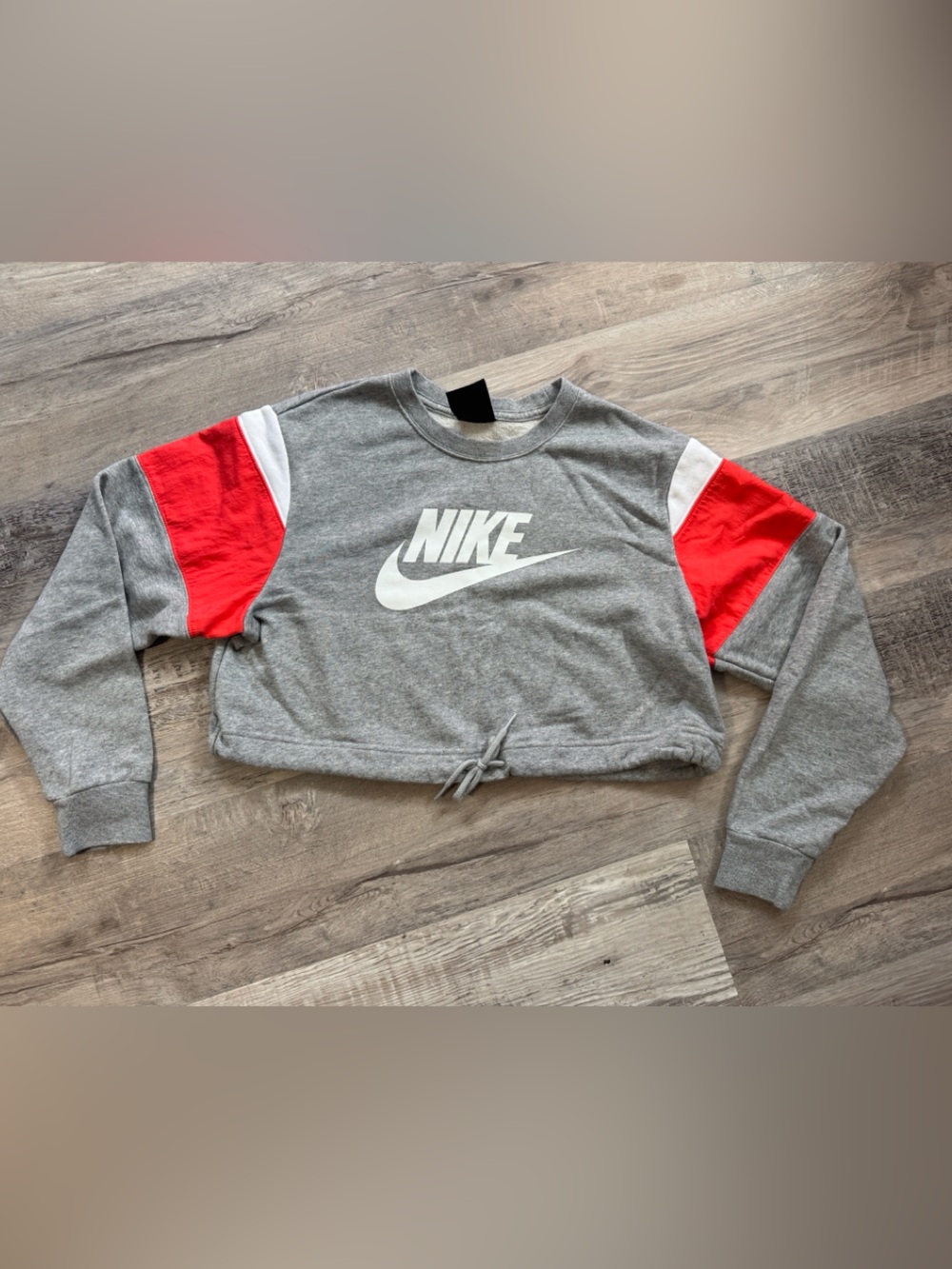 Nike Gray Crewneck Sweatshirt with White Logo